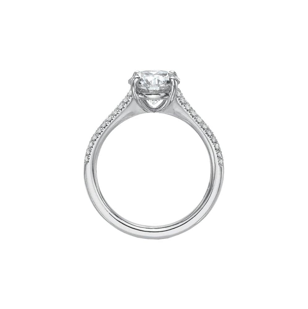 modern classic tapered pave diamond semi mount ring